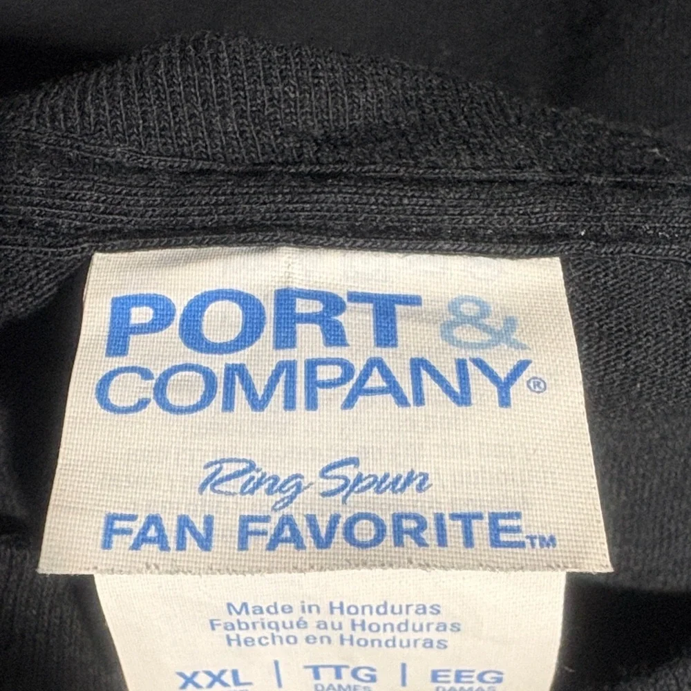 Port and Company Black Tee with Sunflower Design - Picture 3 of 5